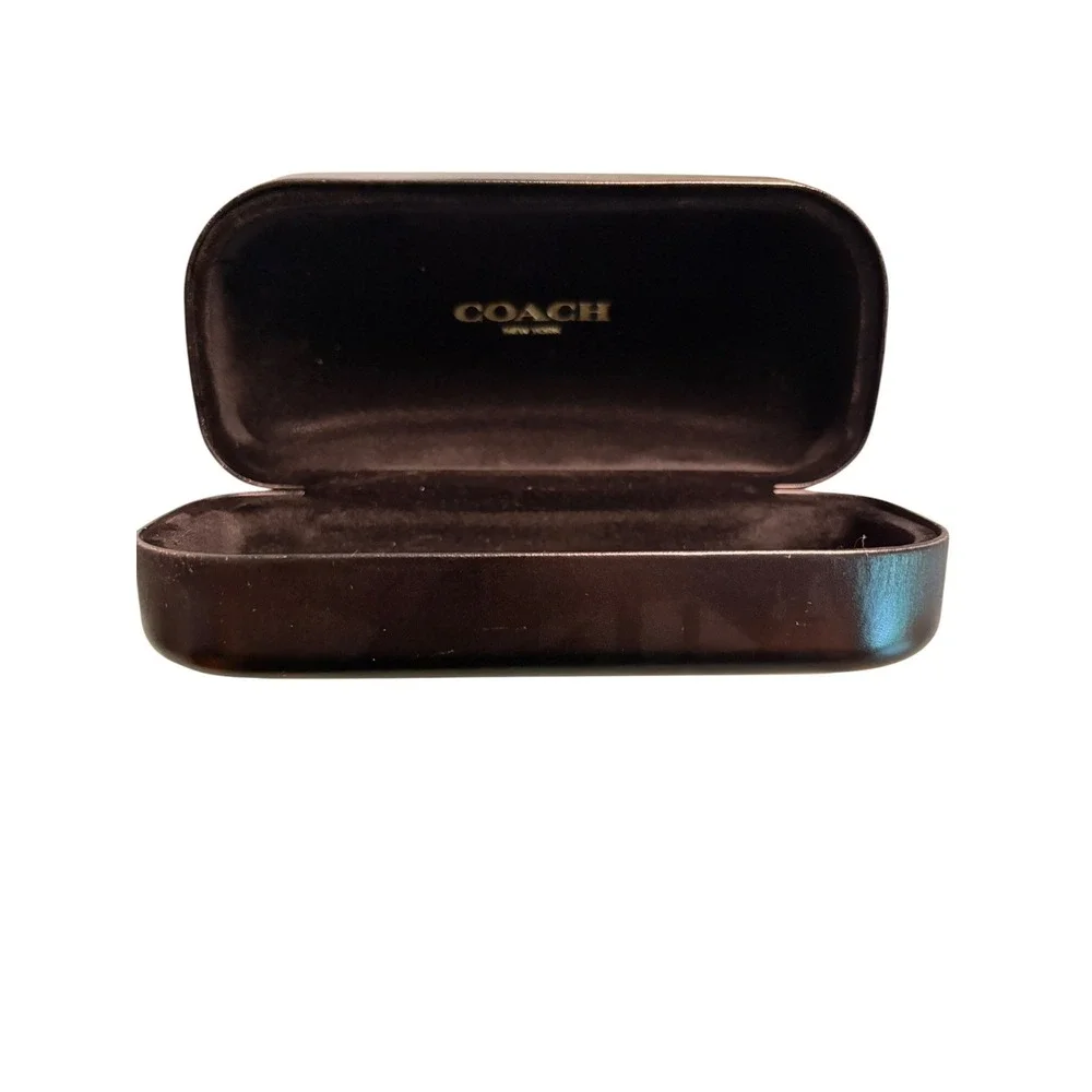 Coach New York Black Hard Clam Shell Eye Glasses Sunglasses Case
